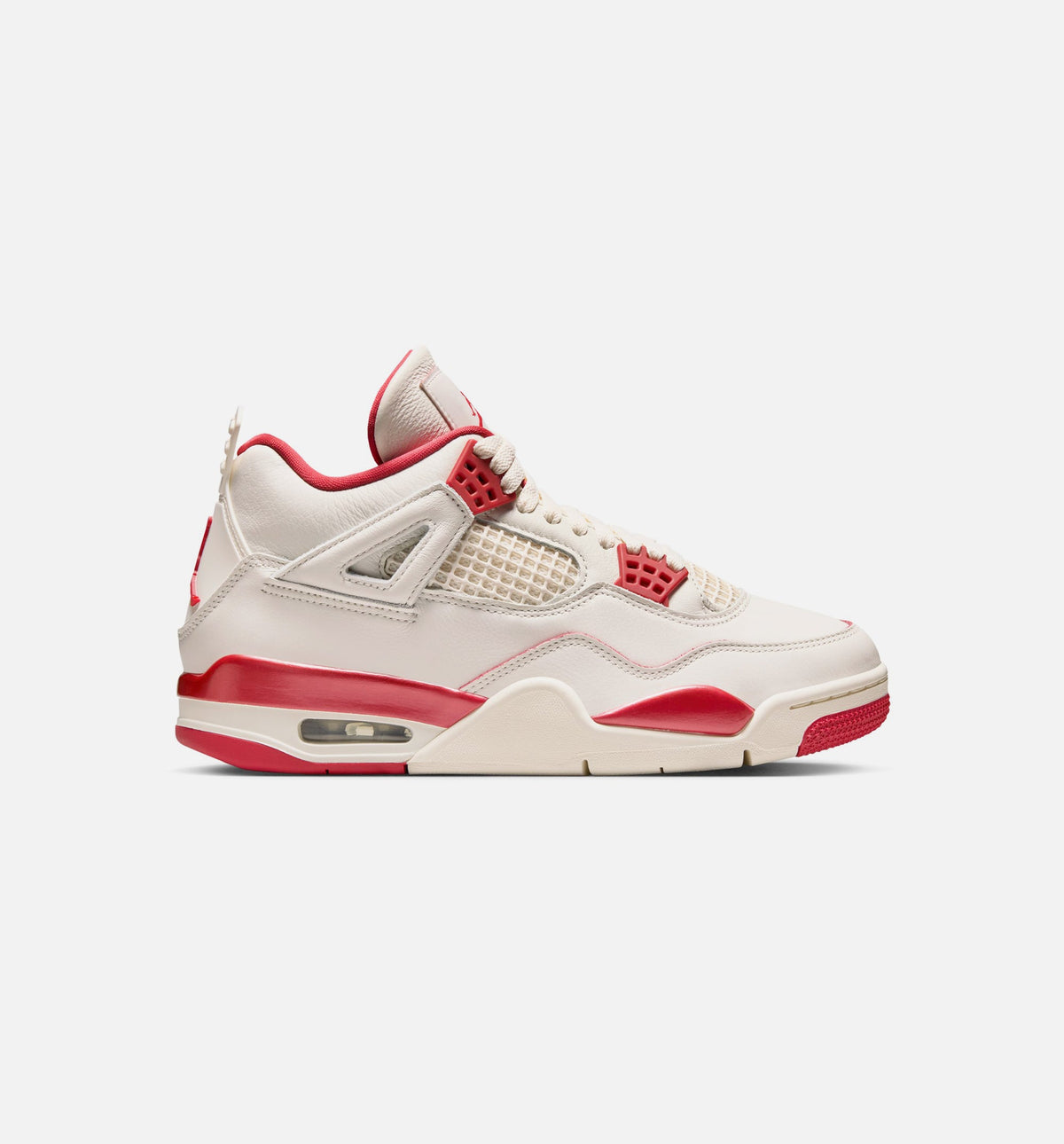 Air Jordan 4 Retro Valentines Day Women's Sneakers - Pale Ivory/Sierra Red/Tough Red