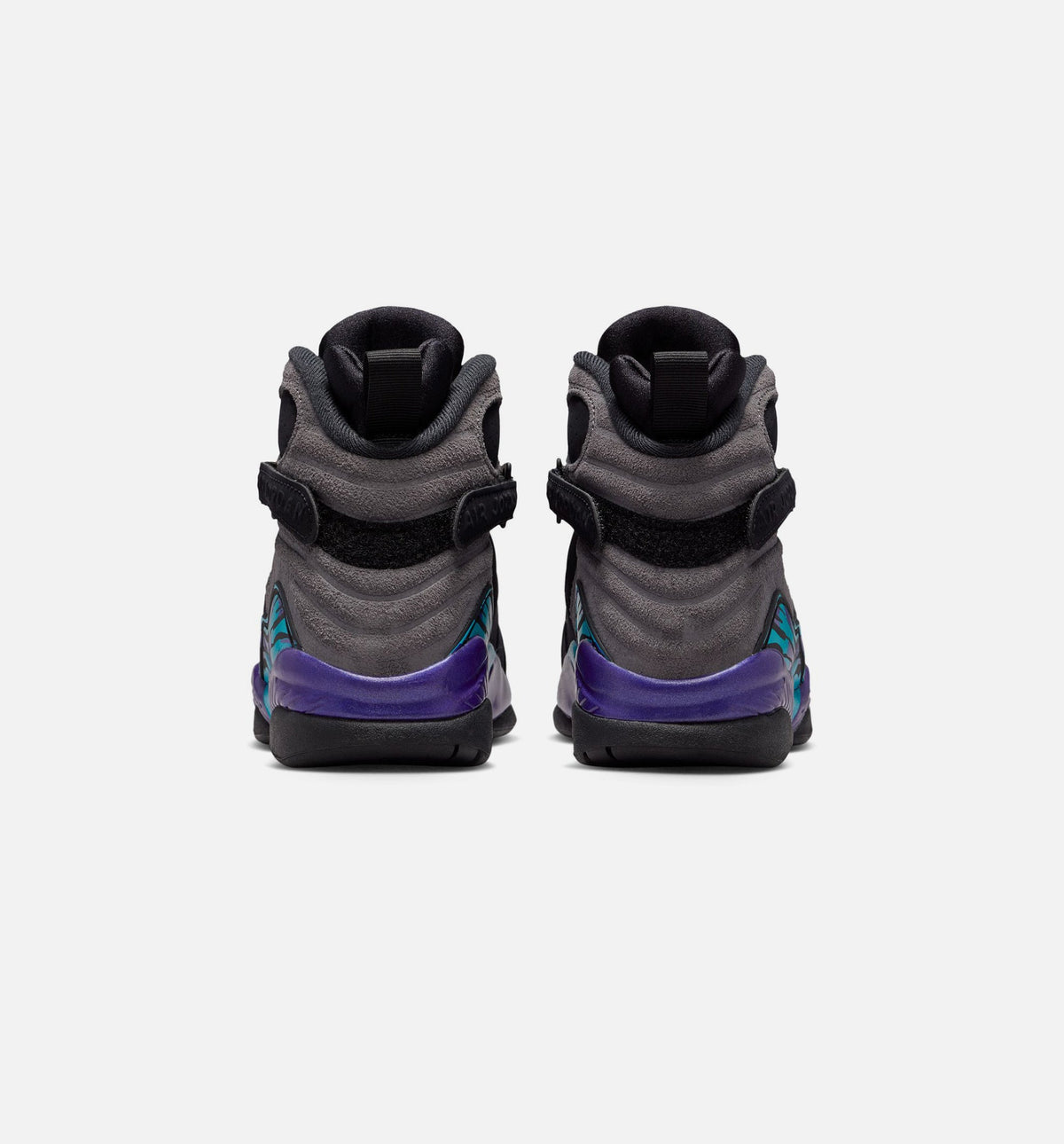Air Jordan 8 Retro Aqua Grade School Sneakers - Black/Multi Color/Bright Concord/Multi Color