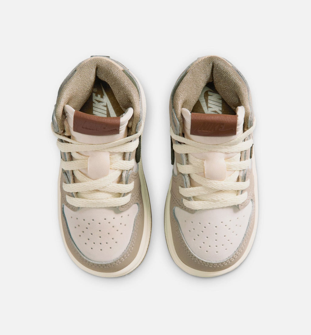 Air Jordan 1 Retro High OG Khaki Infant & Toddler Sneakers - Khaki/Sail/Coconut Milk/Cargo Khaki