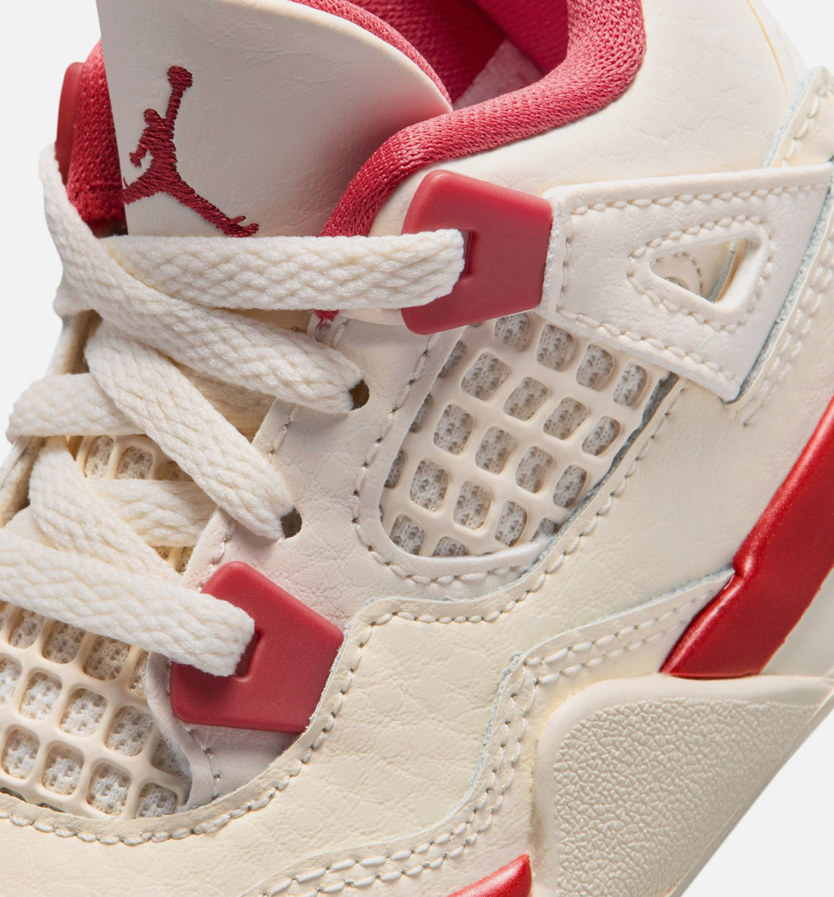 Air Jordan 4 Retro Valentines Day Infant & Toddler Sneakers - Pale Ivory/Sierra Red/Tough Red