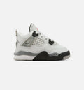 Air Jordan 4 Retro White Cement Infant & Toddler Sneakers - Summit White/Fire Red/Cement Grey/Black