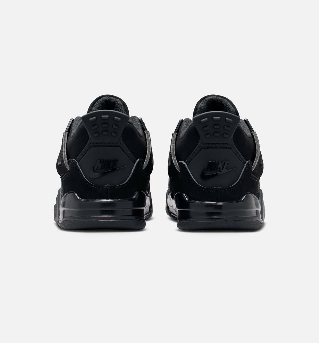 Air Jordan 4 Retro Black Cat Infant & Toddler Sneakers - Black/Black/Light Graphite