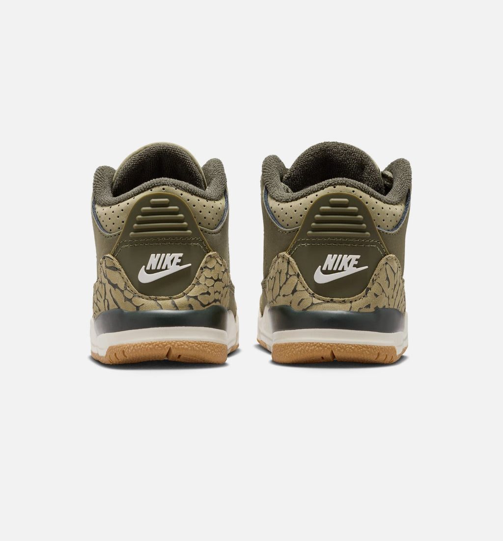 Air Jordan 3 Retro Medium Olive Infant & Toddler Sneakers - Medium Olive/Sequoia/Neutral Olive/Sail