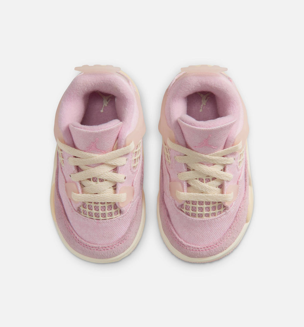 Air Jordan 4 Retro Pink Pearl And Iced Carmine Infant & Toddler Sneakers - Iced Carmine/Iced Carmine/Coconut Milk/Anthracite/Muslin/Pinksicle